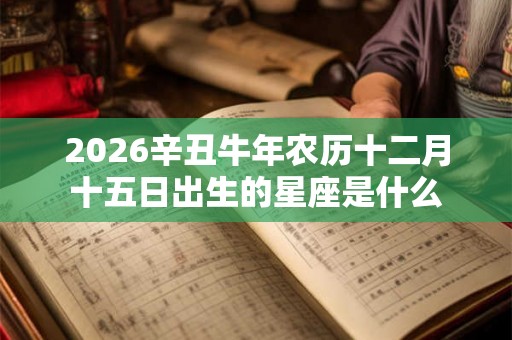 2026辛丑牛年农历十二月十五日出生的星座是什么