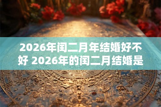 2026年闰二月年结婚好不好 2026年的闰二月结婚是否合适