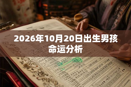 2026年10月20日出生男孩命运分析