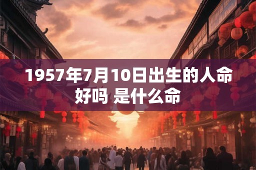 1957年7月10日出生的人命好吗 是什么命