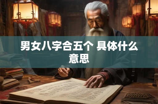 男女八字合五个 具体什么意思