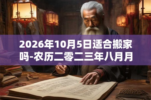 2026年10月5日适合搬家吗-农历二零二三年八月月廿一日五行属什么