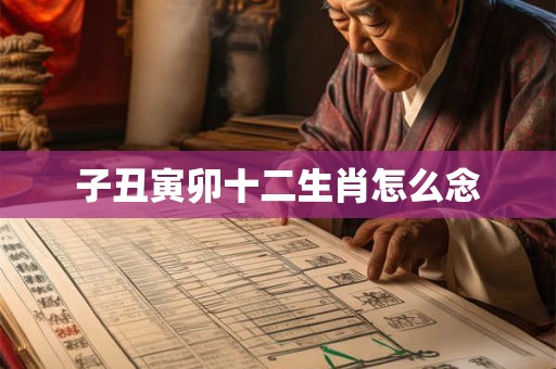 子丑寅卯十二生肖怎么念