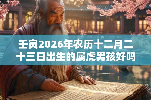 壬寅2026年农历十二月二十三日出生的属虎男孩好吗? 壬寅2026年农历十二月二十三日出生的属虎男孩好吗?