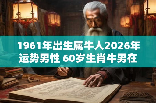 1961年出生属牛人2026年运势男性 60岁生肖牛男在2026年运气如何