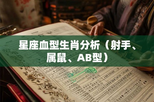 星座血型生肖分析（射手、属鼠、AB型）
