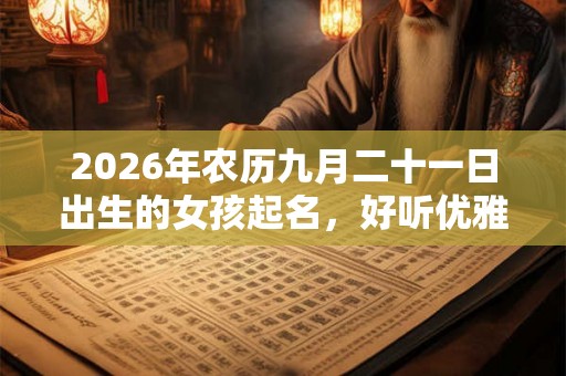 2026年农历九月二十一日出生的女孩起名，好听优雅的名字推荐