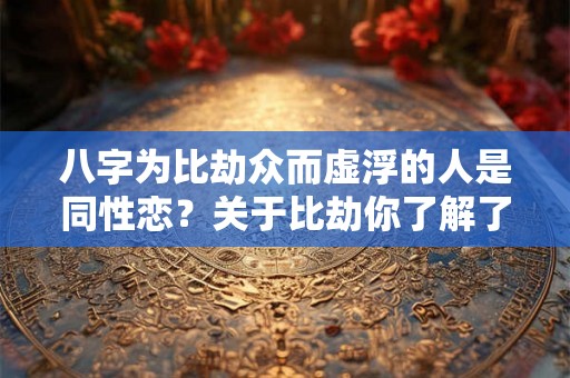 八字为比劫众而虚浮的人是同性恋？关于比劫你了解了多少？