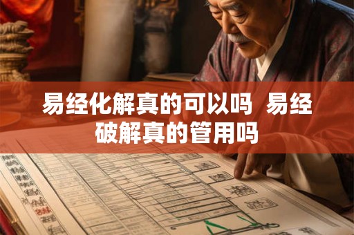 易经化解真的可以吗  易经破解真的管用吗