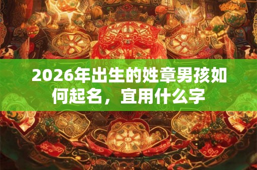 2026年出生的姓章男孩如何起名，宜用什么字