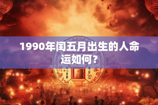 1990年闰五月出生的人命运如何? 1990年闰五月出生的人命运如何?