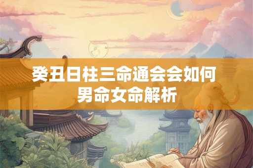 癸丑日柱三命通会会如何 男命女命解析