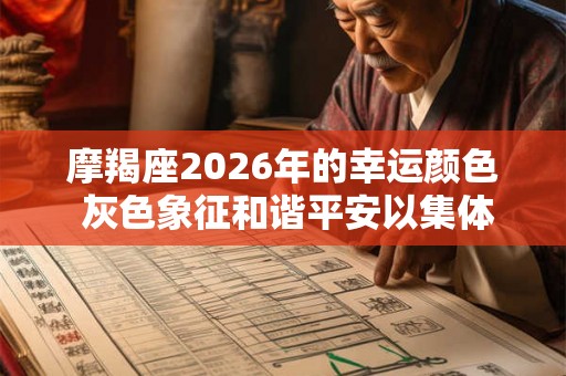 摩羯座2026年的幸运颜色 灰色象征和谐平安以集体为重