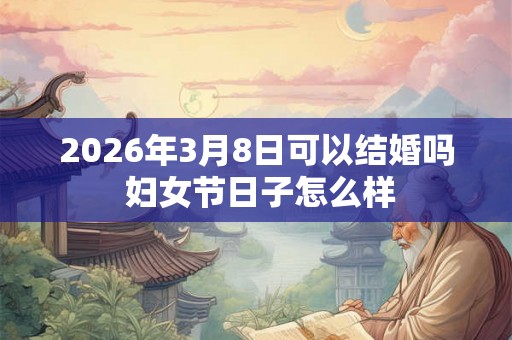 2026年3月8日可以结婚吗 妇女节日子怎么样