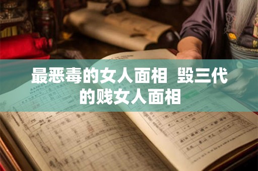 最恶毒的女人面相  毁三代的贱女人面相