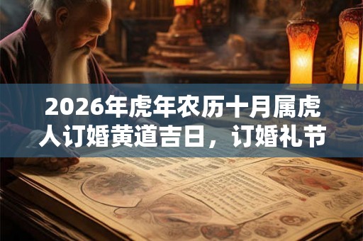 2026年虎年农历十月属虎人订婚黄道吉日，订婚礼节有哪些？