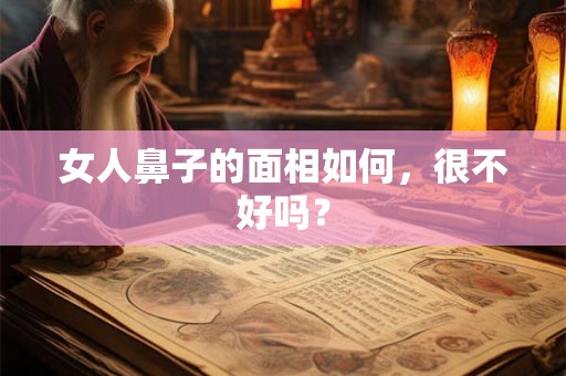 女人鼻子的面相如何，很不好吗？