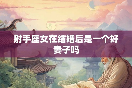 射手座女在结婚后是一个好妻子吗