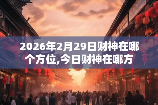 2026年2月29日财神在哪个方位,今日财神在哪方