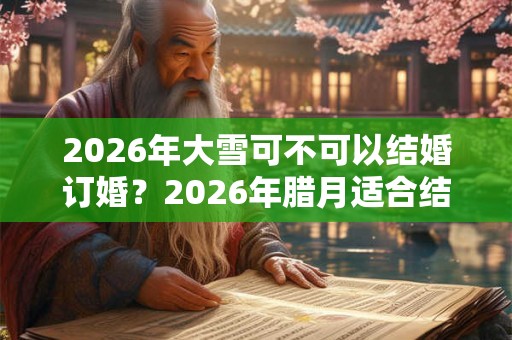 2026年大雪可不可以结婚订婚？2026年腊月适合结婚的吉日是哪天？