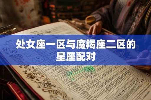 处女座一区与魔羯座二区的星座配对