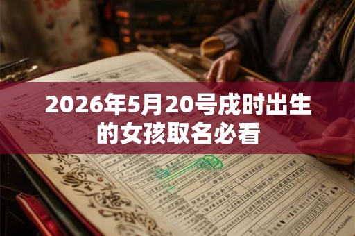2026年5月20号戌时出生的女孩取名必看
