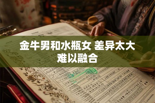 金牛男和水瓶女 差异太大难以融合