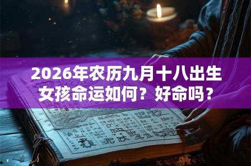 2026年农历九月十八出生女孩命运如何？好命吗？