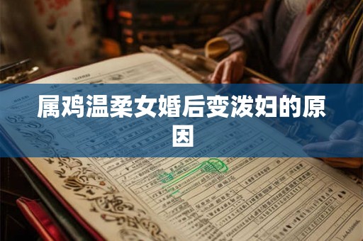 属鸡温柔女婚后变泼妇的原因