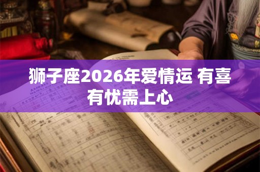 狮子座2026年爱情运 有喜有忧需上心