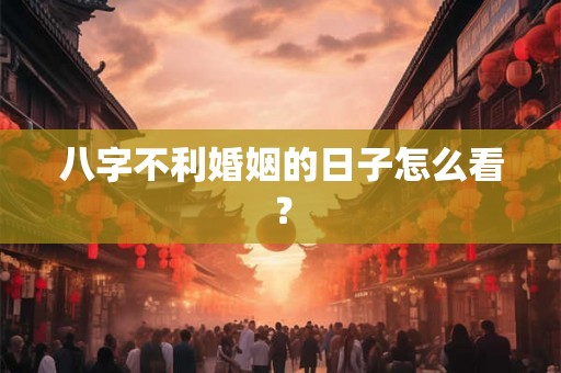 八字不利婚姻的日子怎么看？