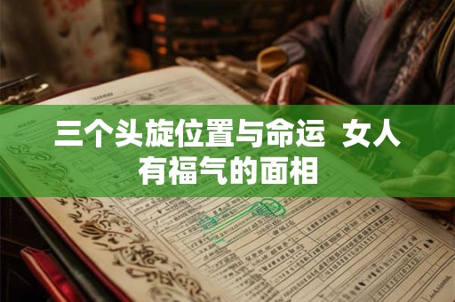 三个头旋位置与命运  女人有福气的面相