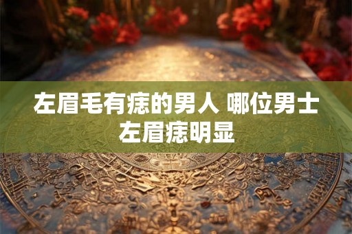 左眉毛有痣的男人 哪位男士左眉痣明显