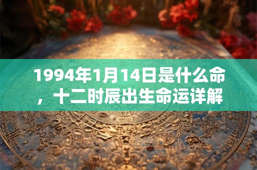 1994年1月14日是什么命，十二时辰出生命运详解