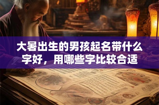 大暑出生的男孩起名带什么字好,用哪些字比较合适 大暑出生的男孩起名带什么字好,用哪些字比较合适