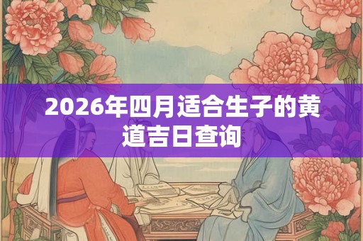 2026年四月适合生子的黄道吉日查询