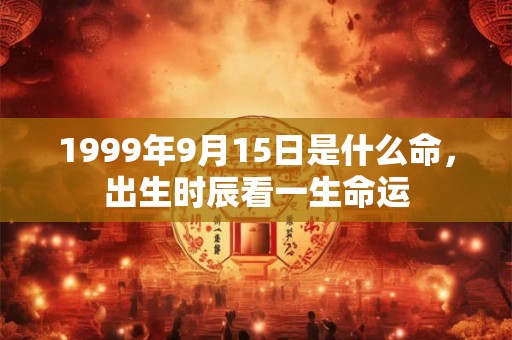 1999年9月15日是什么命,出生时辰看一生命运 1999年9月15日是什么命,出生时辰看一生命运