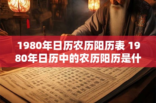 1980年日历农历阳历表 1980年日历中的农历阳历是什么样的 1980年日历农历阳历表 1980年日历中的农历阳历是什么样的