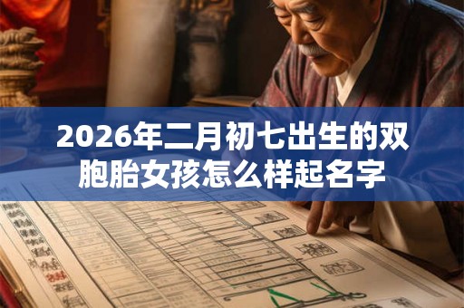 2026年二月初七出生的双胞胎女孩怎么样起名字