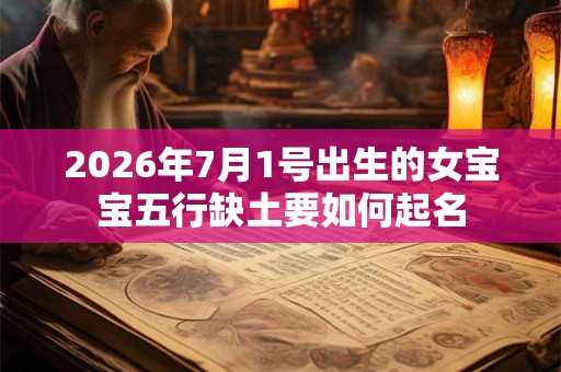 2026年7月1号出生的女宝宝五行缺土要如何起名 2026年7月1号出生的女宝宝五行缺土要如何起名