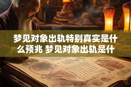 梦见对象出轨特别真实是什么预兆 梦见对象出轨是什么预兆