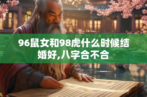 96鼠女和98虎什么时候结婚好,八字合不合 96鼠女和98虎什么时候结婚好,八字合不合