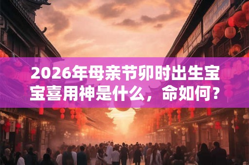 2026年母亲节卯时出生宝宝喜用神是什么，命如何？