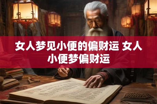 女人梦见小便的偏财运 女人小便梦偏财运