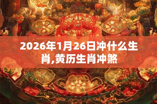 2026年1月26日冲什么生肖,黄历生肖冲煞
