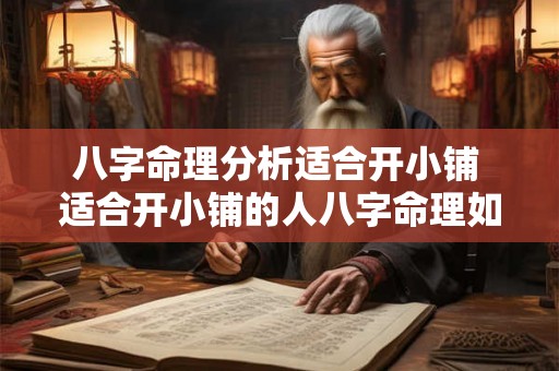 八字命理分析适合开小铺 适合开小铺的人八字命理如何分析