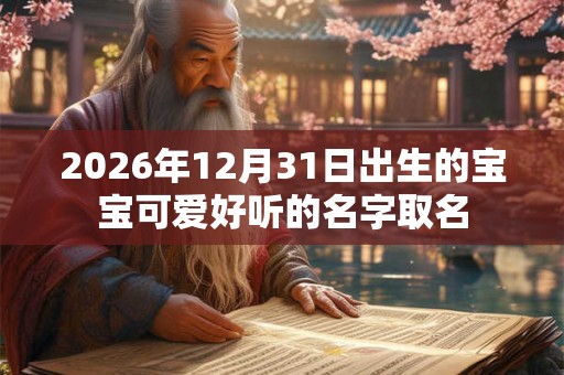 2026年12月31日出生的宝宝可爱好听的名字取名