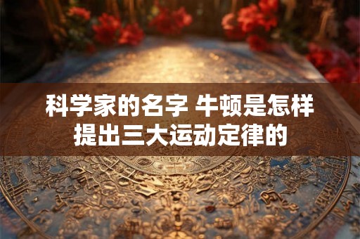 科学家的名字 牛顿是怎样提出三大运动定律的