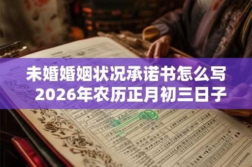 未婚婚姻状况承诺书怎么写 2026年农历正月初三日子好吗 未婚婚姻状况承诺书怎么写 2026年农历正月初三日子好吗