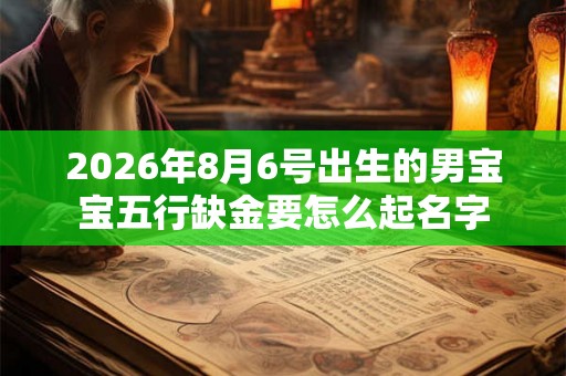2026年8月6号出生的男宝宝五行缺金要怎么起名字